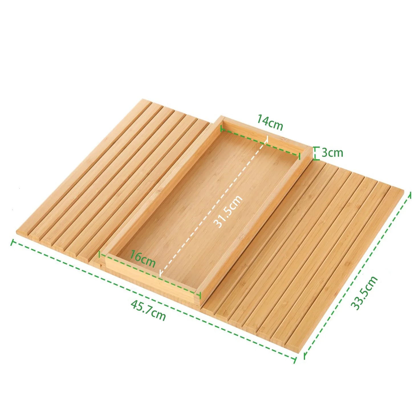 Bamboo Couch Cup Holder with Side Storage Pocket Anti-Slip Bamboo Sofa Armrest Tray Foldable Sofa Cup Holder for Cup Snack Drink
